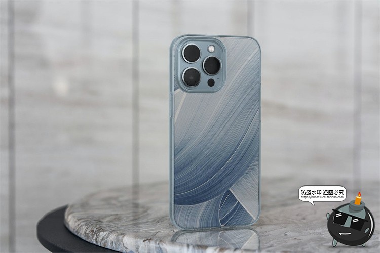 图片[1]-苹果iPhone 13 Pro手机外壳透明塑料水晶壳贴图样机PSD模板PS素材-设计猿