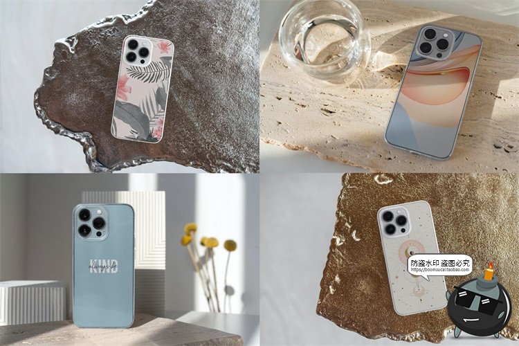 图片[5]-苹果iPhone 13 Pro手机外壳透明塑料水晶壳贴图样机PSD模板PS素材-设计猿