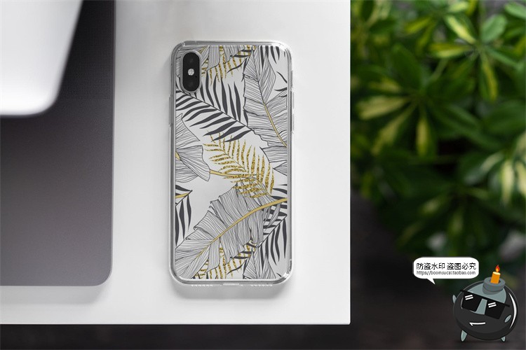 图片[2]-苹果iPhone Xs透明手机壳塑料水晶外观硬壳贴图效果图样机PS素材-设计猿