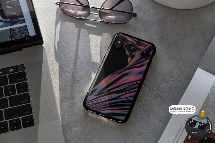 图片[8]-苹果iPhone Xs透明手机壳塑料水晶外观硬壳贴图效果图样机PS素材-设计猿