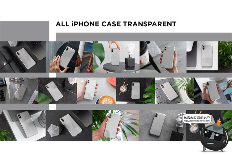 图片[12]-苹果iPhone Xs透明手机壳塑料水晶外观硬壳贴图效果图样机PS素材-设计猿