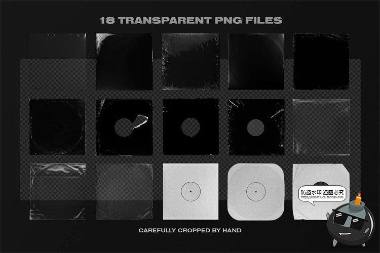 图片[3]-复古潮流黑胶专题唱片包装样机展示mockup智能贴图PSD模版PS素材-设计猿