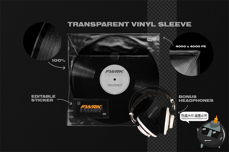 图片[5]-复古潮流黑胶专题唱片包装样机展示mockup智能贴图PSD模版PS素材-设计猿