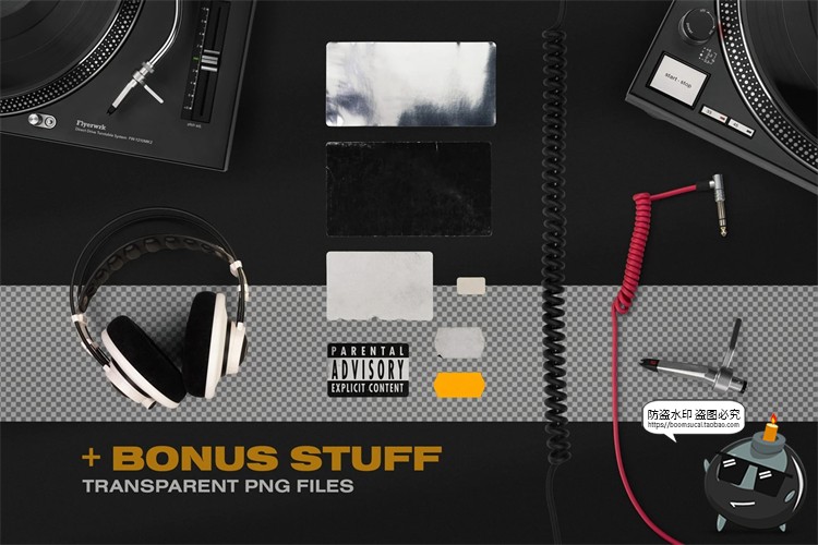 图片[7]-复古潮流黑胶专题唱片包装样机展示mockup智能贴图PSD模版PS素材-设计猿
