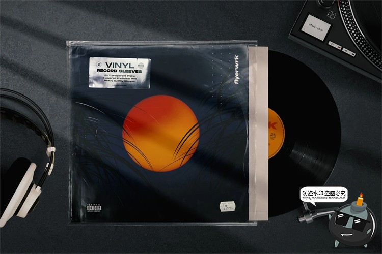 图片[8]-复古潮流黑胶专题唱片包装样机展示mockup智能贴图PSD模版PS素材-设计猿