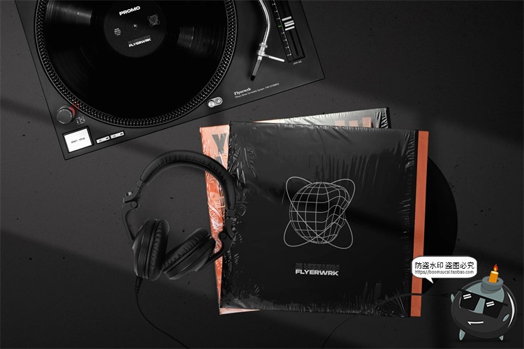 图片[11]-复古潮流黑胶专题唱片包装样机展示mockup智能贴图PSD模版PS素材-设计猿