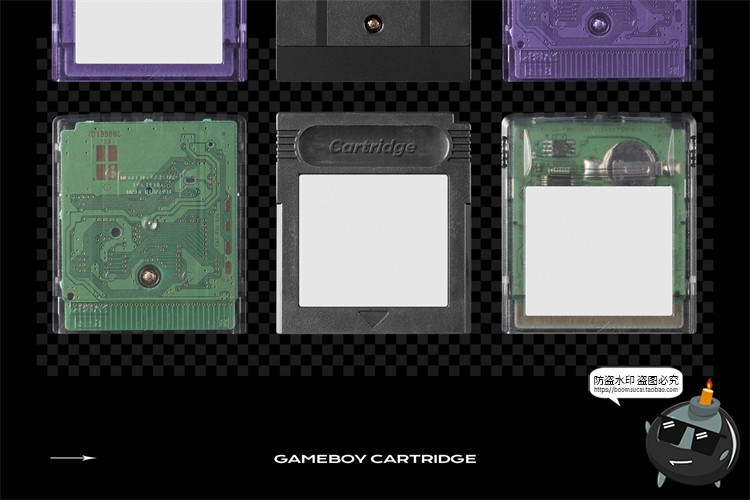 图片[2]-复古老物件游戏机内存卡储存卡透明旧外壳卡带样机PSD模板PS素材-设计猿