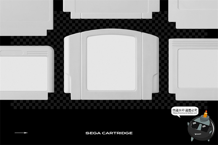 图片[5]-复古老物件游戏机内存卡储存卡透明旧外壳卡带样机PSD模板PS素材-设计猿