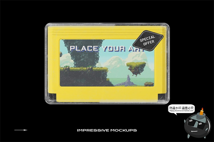 图片[20]-复古老物件游戏机内存卡储存卡透明旧外壳卡带样机PSD模板PS素材-设计猿