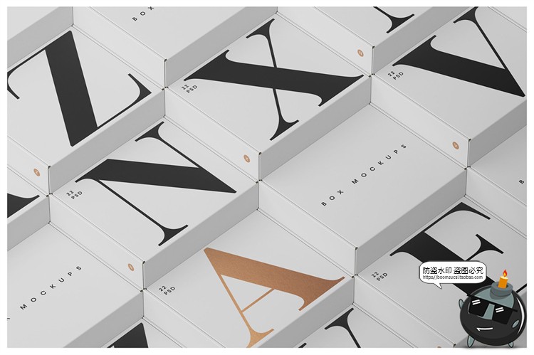 图片[8]-牛皮纸瓦楞纸快递盒包装盒箱子产品纸盒场景贴图样机PSD模板素材-设计猿