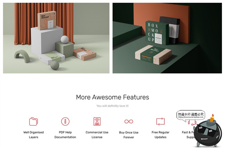 图片[11]-牛皮纸瓦楞纸快递盒包装盒箱子产品纸盒场景贴图样机PSD模板素材-设计猿