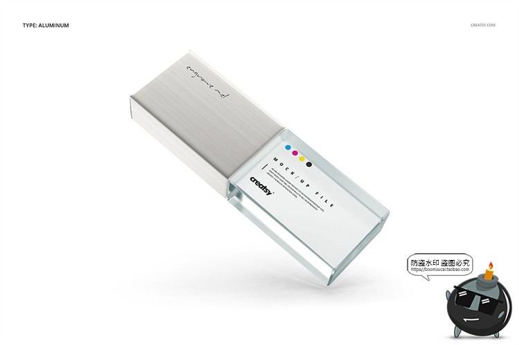 图片[5]-亚克力USB驱动器U盘智能贴图效果展示mockups样机PSD模板PS素材-设计猿