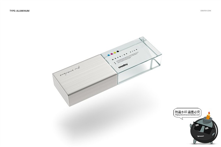 图片[6]-亚克力USB驱动器U盘智能贴图效果展示mockups样机PSD模板PS素材-设计猿