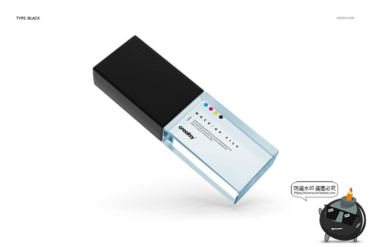 图片[9]-亚克力USB驱动器U盘智能贴图效果展示mockups样机PSD模板PS素材-设计猿