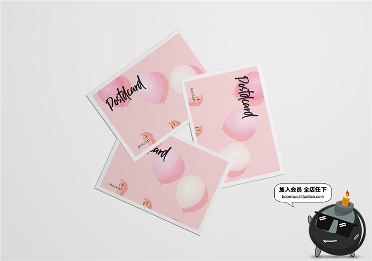 图片[5]-明信片卡片纸卡效果图展示智能贴图Mockups样机PSD模板PS设计素材-设计猿