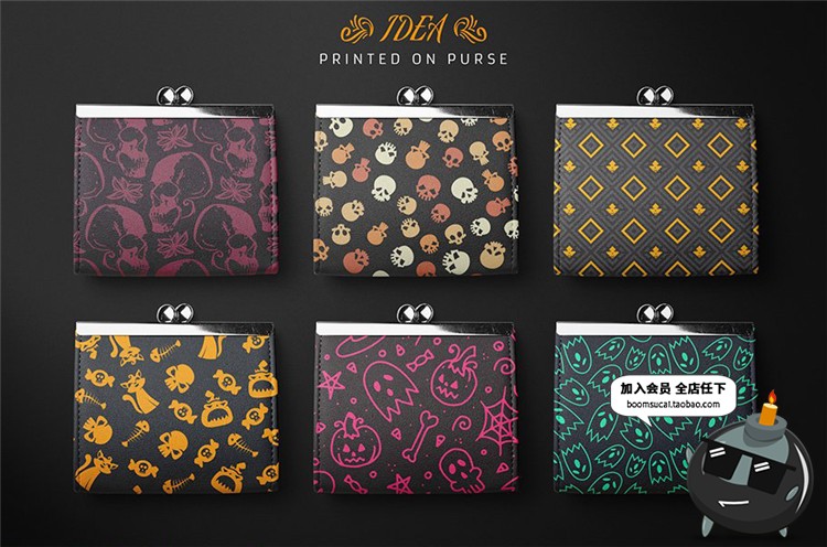 图片[9]-100款万圣节幽灵蜘蛛恐怖阴森主题无缝背景图案AI矢量JPG图片素材-设计猿