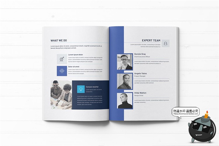 图片[4]-简约商务蓝品牌策划画册宣传册杂志框架排版PSD模板AI矢量PS素材-设计猿