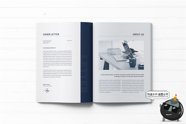 图片[5]-简约商务蓝品牌策划画册宣传册杂志框架排版PSD模板AI矢量PS素材-设计猿