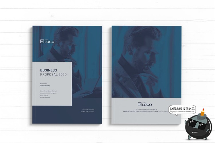 图片[10]-简约商务蓝品牌策划画册宣传册杂志框架排版PSD模板AI矢量PS素材-设计猿