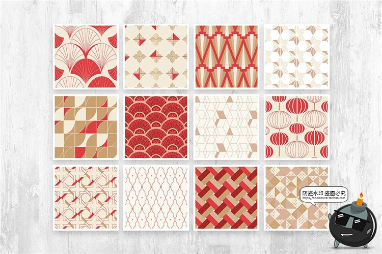 图片[3]-黑金质感房地产风格时尚轻奢无缝平铺背景底纹纹理AI矢量PSD素材-设计猿