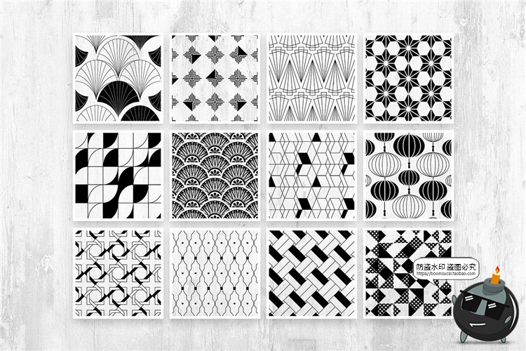 图片[5]-黑金质感房地产风格时尚轻奢无缝平铺背景底纹纹理AI矢量PSD素材-设计猿