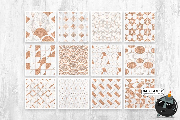 图片[8]-黑金质感房地产风格时尚轻奢无缝平铺背景底纹纹理AI矢量PSD素材-设计猿