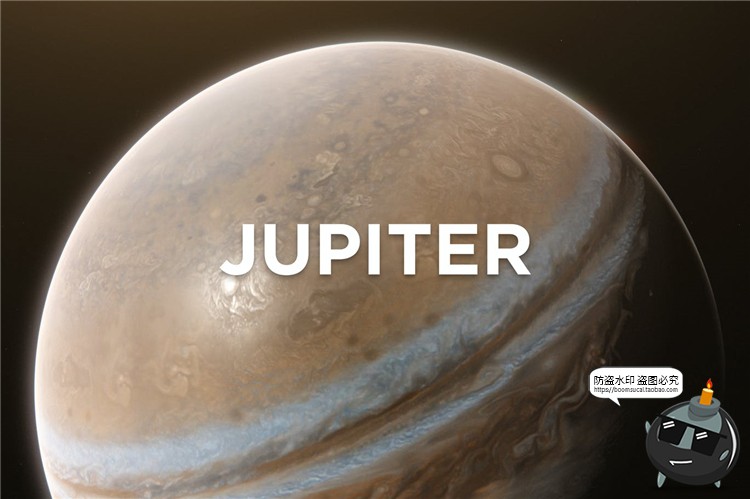 图片[1]-震撼木星表面拍摄遮挡宇宙星球视图太空背景底纹纹理JPG图片素材-设计猿