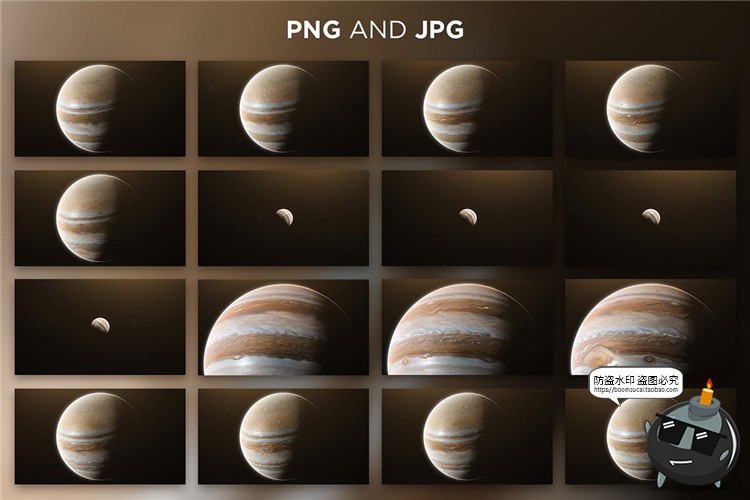 图片[4]-震撼木星表面拍摄遮挡宇宙星球视图太空背景底纹纹理JPG图片素材-设计猿