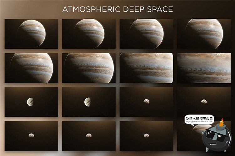 图片[5]-震撼木星表面拍摄遮挡宇宙星球视图太空背景底纹纹理JPG图片素材-设计猿