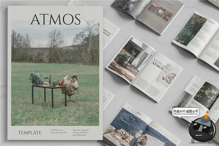图片[2]-优雅时尚书籍品牌宣传手册画册排版楼书框架PSD模板AI矢量PS素材-设计猿