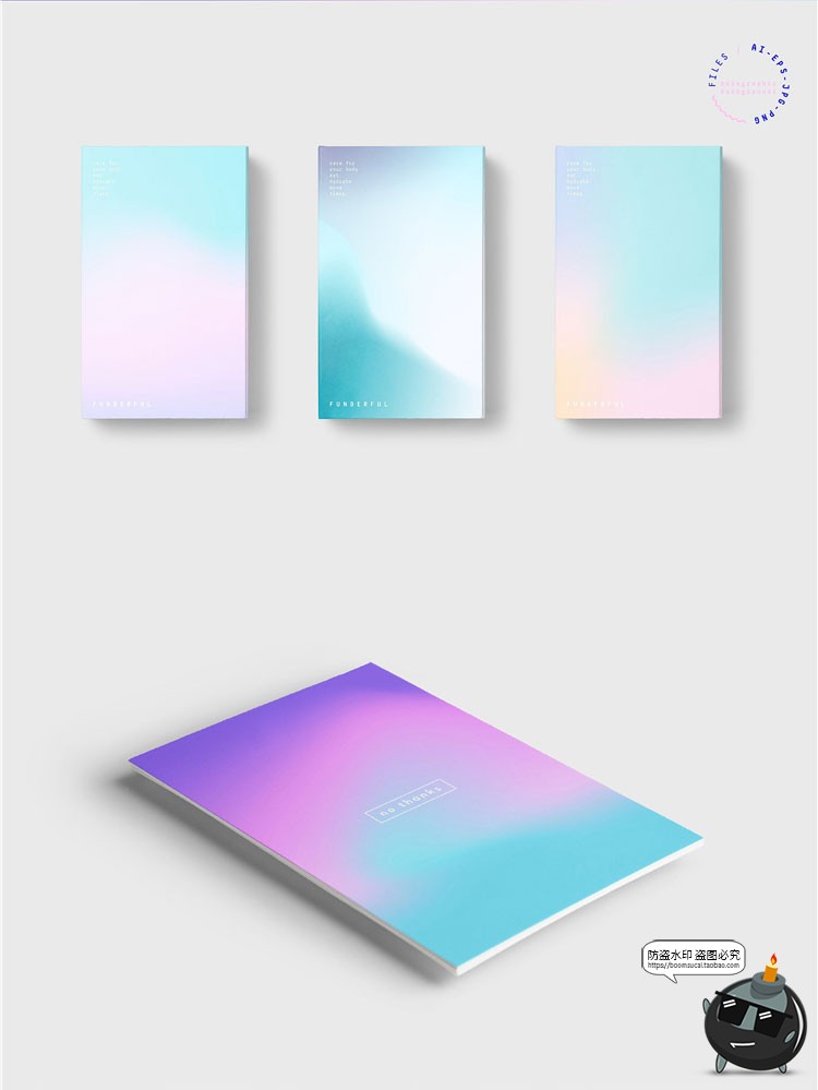 图片[2]-时尚渐变治愈色系融合轻松唯美背景印刷JPG图片底纹AI矢量素材-设计猿