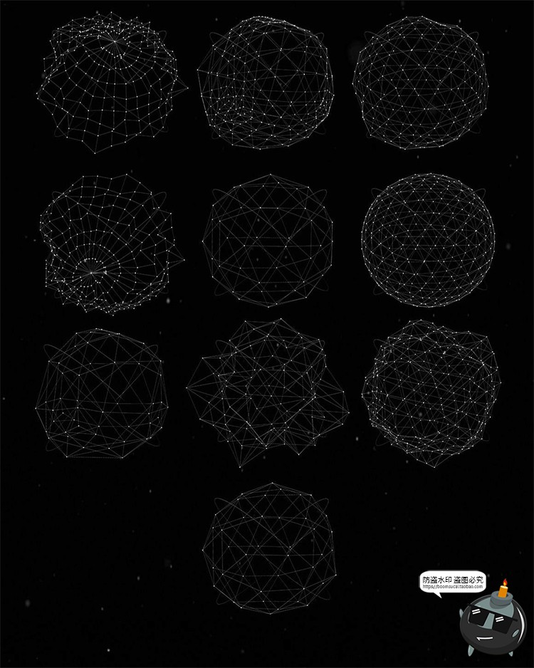 图片[2]-科幻风抽象原子概念细胞图形创意海报后期合成元素PSD源文件素材-设计猿