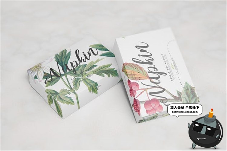 图片[14]-纸巾纸盒餐厅饭店一次性餐巾样机纸包装效果展示PSD模板素材贴图-设计猿