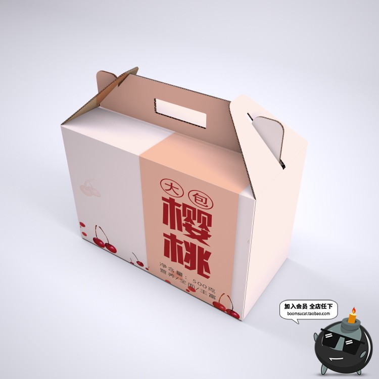 图片[8]-手提式纸箱送礼盒子礼盒产品外包装纸盒效果图vi样机PSD设计素材-设计猿