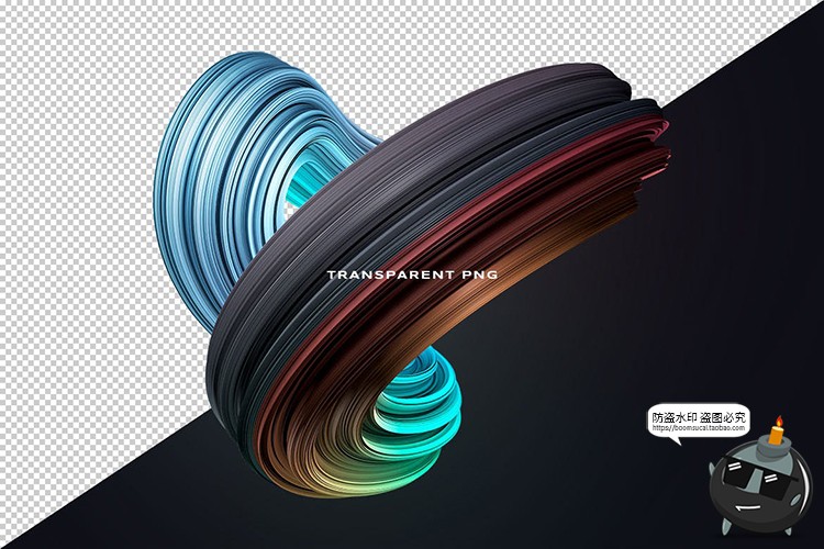 图片[3]-扭曲艺术时尚渐变流体3D立体元素PNG免抠背景包装底纹图案PS素材-设计猿