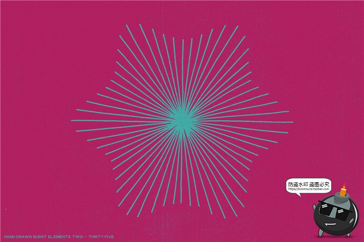 图片[3]-几何形状手绘爆裂爆炸线条时间速度效果线AI矢量元素PNG免抠素材-设计猿