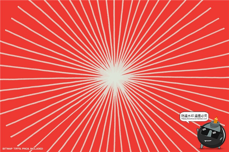 图片[4]-几何形状手绘爆裂爆炸线条时间速度效果线AI矢量元素PNG免抠素材-设计猿