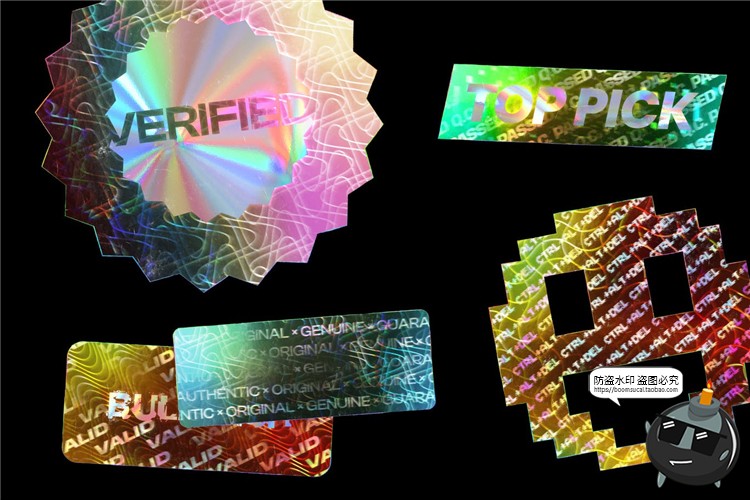 图片[7]-全息渐变镭射标签贴纸VI展示模型mockups样机多功能PSD模板PS素材-设计猿
