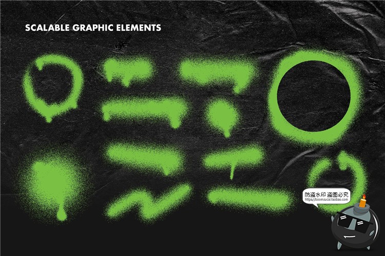 图片[2]-荧光绿噪点街头风格艺术家人像介绍活动海报PSD模板PS设计素材-设计猿