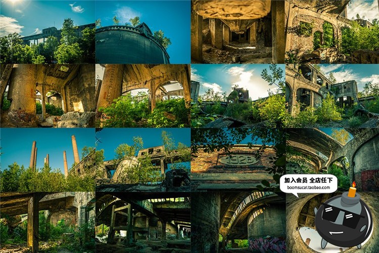 图片[4]-西方城堡废墟旧水泥厂萧条景象高清后期合成JPG图片照片PS素材-设计猿