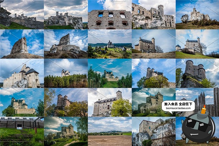 图片[8]-西方城堡废墟旧水泥厂萧条景象高清后期合成JPG图片照片PS素材-设计猿