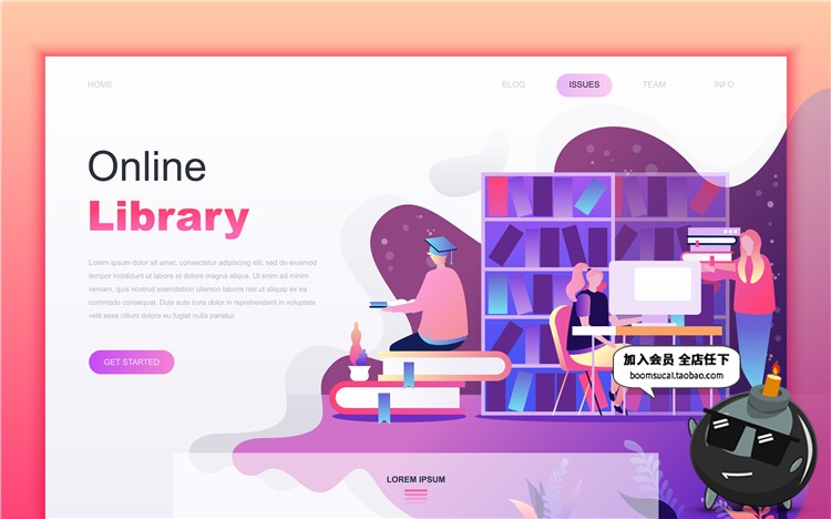 图片[8]-简约扁平化风格banner海报插画网页页面UI设计模板AI矢量素材-设计猿