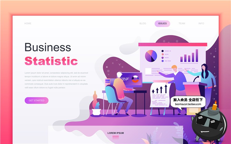 图片[9]-简约扁平化风格banner海报插画网页页面UI设计模板AI矢量素材-设计猿