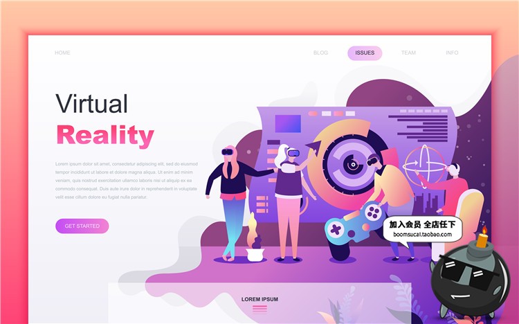 图片[22]-简约扁平化风格banner海报插画网页页面UI设计模板AI矢量素材-设计猿