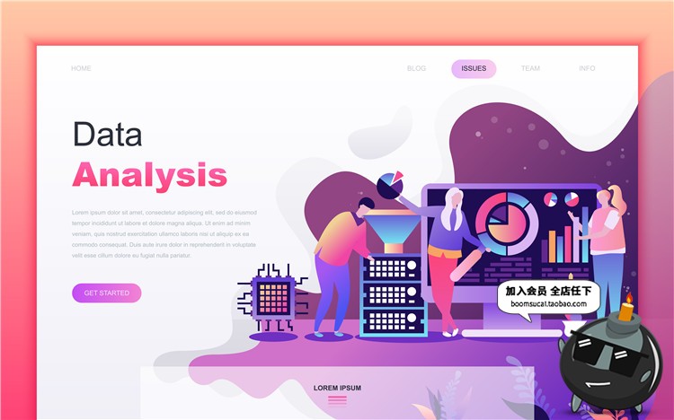 图片[23]-简约扁平化风格banner海报插画网页页面UI设计模板AI矢量素材-设计猿