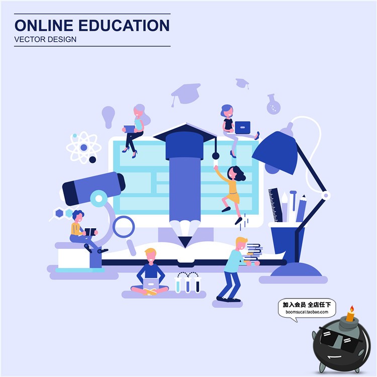 图片[23]-扁平化商业商务办公UI插画概念海报装饰元素AI矢量设计素材-设计猿