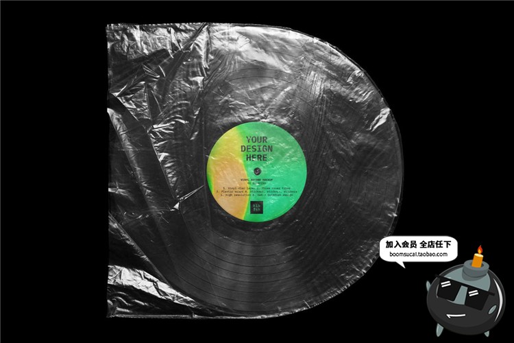 图片[5]-黑胶唱片透明塑料包装封面效果展示设计图PS样机PSD模板设计素材-设计猿