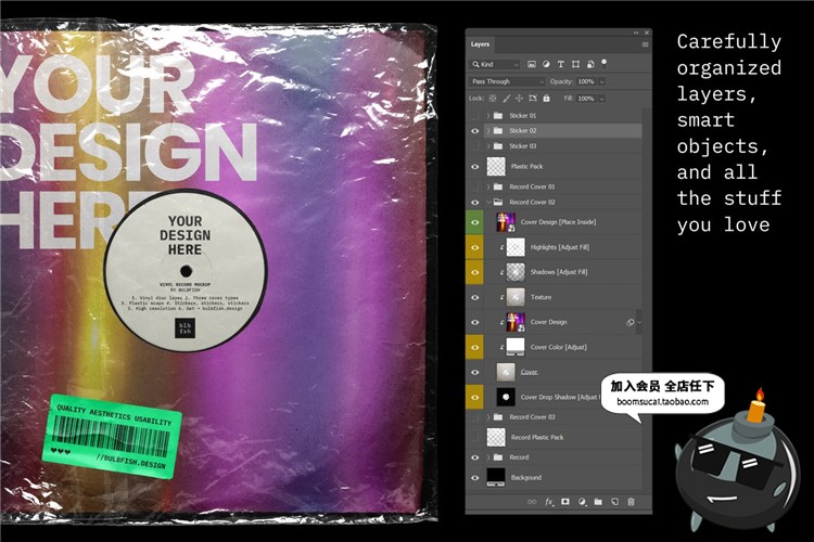 图片[7]-黑胶唱片透明塑料包装封面效果展示设计图PS样机PSD模板设计素材-设计猿