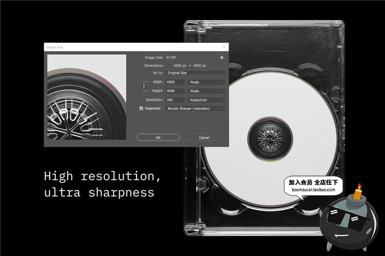 图片[1]-光盘CD/DVD包装透明效果设计彩色霓虹贴图样机PSD模板PS设计素材-设计猿