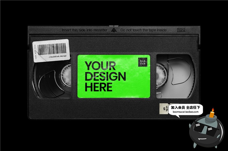 图片[5]-磁带录音带透明塑料薄膜袋子包装设计效果PSD模板贴图样机PS素材-设计猿